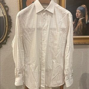 Ermenegildo Zegna Yellow Dress Shirt Elegant Formal Wear